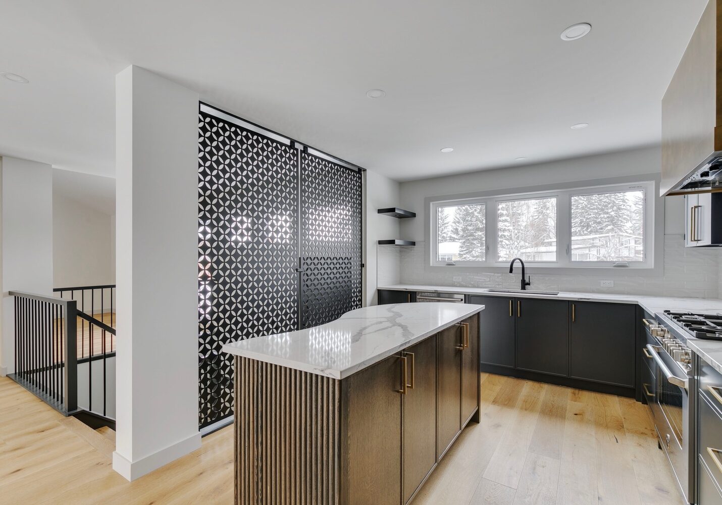 Kitchen - looking towards stairs and entrance